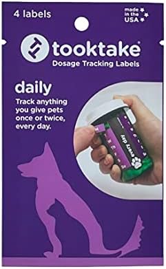 TakenTake Pet Monthly Dosage Lembrete Rótulos para vitaminas e medicamentos em todas as formas. Organizador de vitaminas