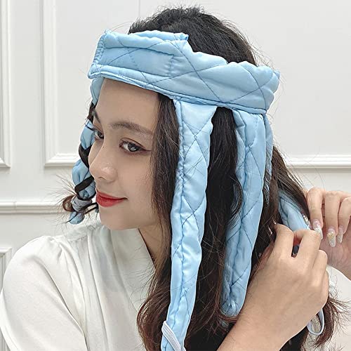 Curler de cabelos sem calor pele de fita para a cabeça sem cachimbo de calor para cabelos compridos com tiras ajustáveis ​​removíveis dormem durante a noite sem calor rolo de cabelo para mulheres meninas usam £ ¨ leopard £ ©