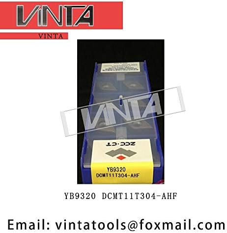 FINCOS 10pcs/lotes YB9320 DCMT11T304 -AHF CNC CARBIDO Turnando inserções de ferramentas de lâmina de corte -