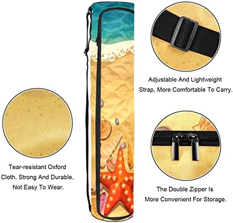 Sandas de férias de praia Starfishs conchas de pedra de ioga de ioga sacos de ioga de ioga de zíper full ioga para homens, exercícios