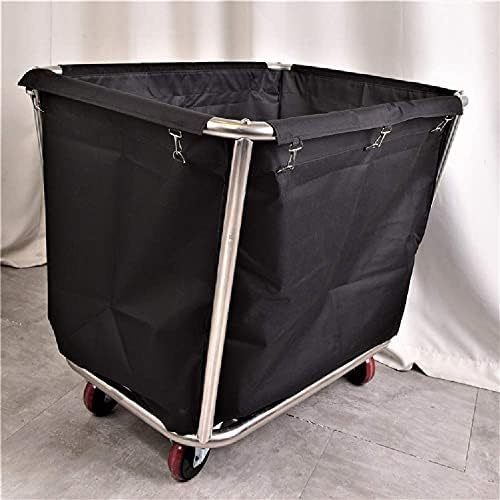 Omoons Trolleys, carrinho de classificação do carrinho de serviço doméstico com bolsa, cesto de lavanderia com rodas