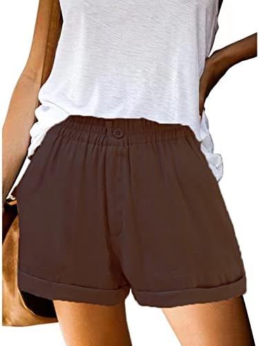 Topunder Biker Shorts Mulheres com bolsos 2023, Kawaii Slacks Womens Wideleg Summer Summer Summer Summer Festa Comfy Flury Elastic