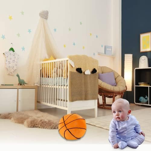 Chelei2019 11 Brinquedo de bebê de basquete recheado, travesseiro de bola esportiva suave, presentes para crianças, meninos