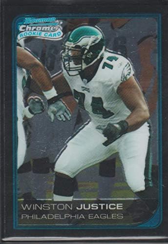 2006 Bowman Chrome Winston Justice Justice Eagles Cartão de futebol nº 3