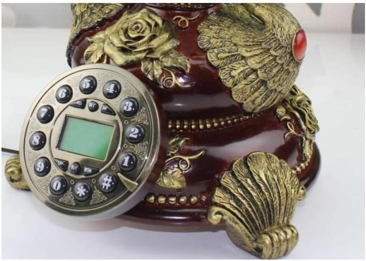 MJWDP Vintage Telefone Decoração doméstica Telefone/Redial/ID de Chamador Redial/Hands-Free/Backlit
