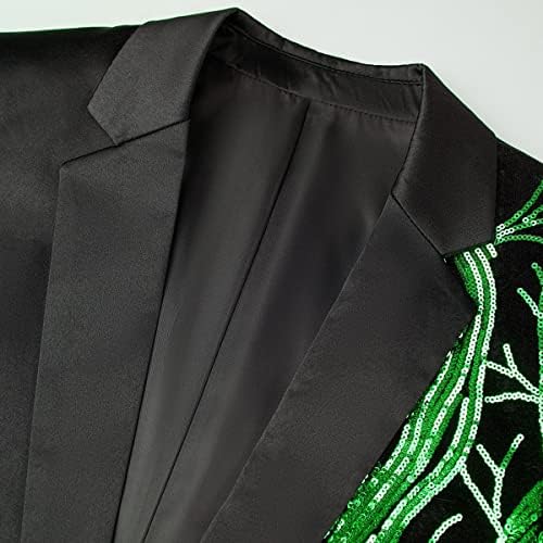 Men Black Sequin Shiny Prom Tone One Button Slim Fit Sport Casacats and Blazers Tuxedo para banquete de casamento