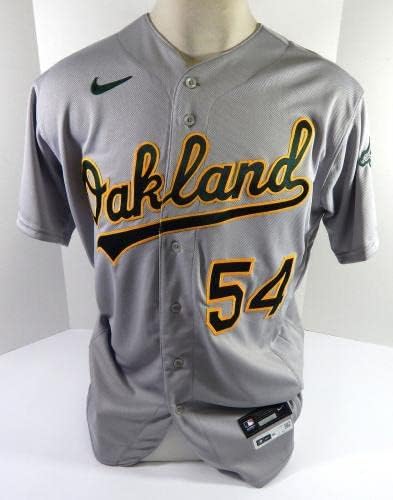 2022 Oakland A's Athletics Kirby Snead #54 Jogo emitiu Grey Jersey 46 847 - Jogo usou camisas MLB