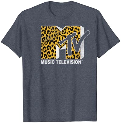 MTV Logo Cheetah Print Graphic T-Shirt