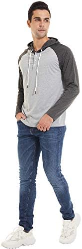 QPNGRP Mens Casual Casual Casual Capuz de Manga Longa Camisa