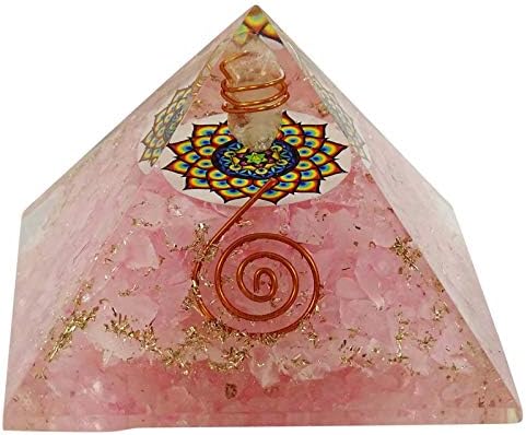 Harmonize rosa quartzo reiki cura pirâmide de pedra de cristal espiritual