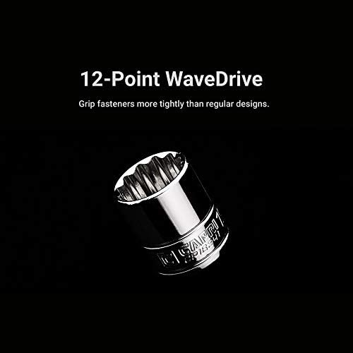 Ferramentas Capri 1/4 pol. Drive 12 pontos Conjunto de soquete, 4 a 15 mm, raso e profundo com catraca e adaptadores, métrica, 30