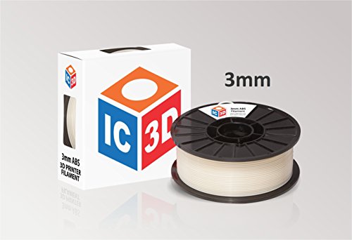 IC3D Blue 3mm ABS 3D Filamento de impressora - 2,1lb Spool - Precisão dimensional +/- 0,05mm - Filamento de impressão 3D de grau profissional - feito nos EUA