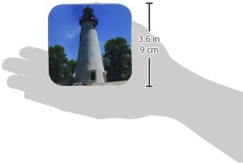 3drose cst_61708_2 Marblehead Lighthouse olhando sobre montanhas-russas do lago Erie, conjunto de 8