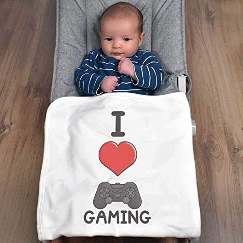 Azeeda 'I Love Gaming' Cotton Baby Blain / Shawl