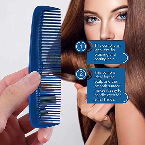 Soft 'n Style Hair Care 4 -Pack Pente - Não quebrável - Mens pente/peines de dentes finos para cabello