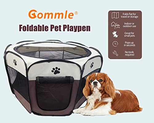 Gommle Playpen portátil para animais de estimação para cachorrinho de cachorro de gato, cabine de gatinho, gatinho de gatinho