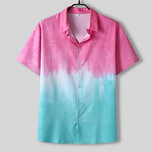 Camisas grandes e altas de verão para homens de manga curta de primavera no verão de camisas impressas casuais da moda top