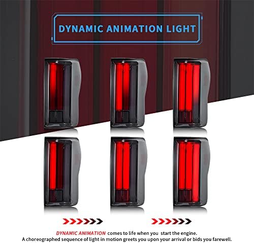 Luzes traseiras VLAND compatíveis com Tundra 2007-2013 Caminhão de captação com animação executando com sinalização sequential Signal Lens de fumaça Taillamp Driver e lados do passageiro