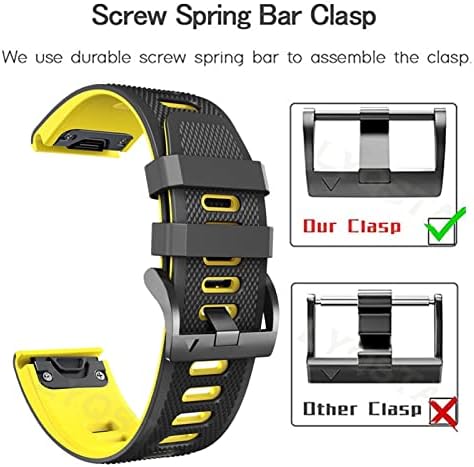 Coeepmg 22 tiras de relógio inteligente de 26 mm para coros vertix 2 smartwatch de silicone macio para Garmin Fenix ​​6 5x 6x pulseira de pulso coros pulseira