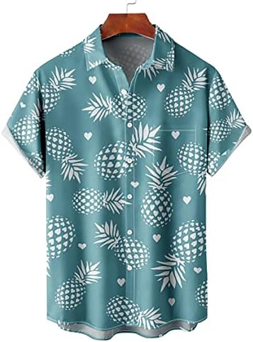 Camisetas de verão bmisEgm para homens camisetas impressas de manga curta camisa de camisa de praia para manga curta de homem
