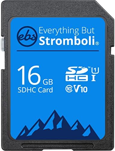 Tudo menos Stromboli 16GB SD Speed ​​Class 10 UHS-1 U1 C10 16G Cartões de memória SDHC para câmera digital compatível,