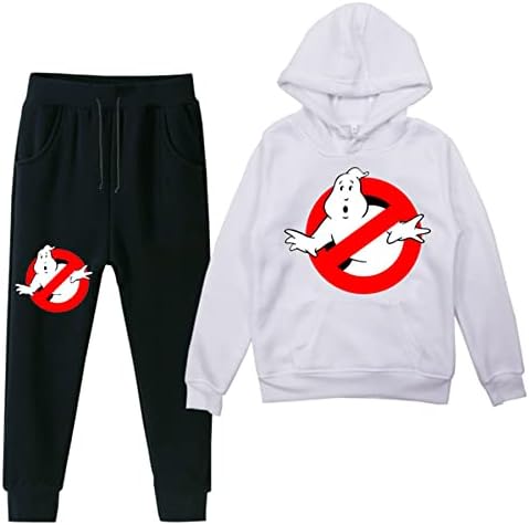 Huanxa Crianças Roupa de pulôver de ghostbusters Capuzes e calças de corredor para meninos Meninas Sortos de lã casual