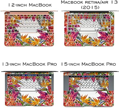 Lex Altern Vinyl Skin Compatível com MacBook Air de 13 polegadas Mac Pro 16 retina 15 12 2020 2019 2018 Flores coloridas