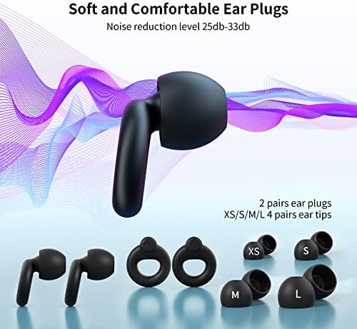 Plugues de orelha para redução de ruído - plugues de ar esa para o sono cancelamento de ruído - 2 pares de plugues