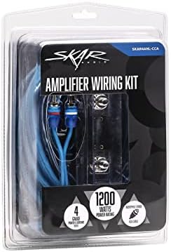 Skar Audio 4 medidores CCA Kit de fiação de amplificador completo, skar4anl-ccA