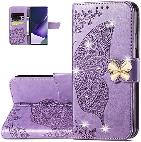 Dinglijia Carteira Caso para Samsung Galaxy A23 5G, Butterfly Pattern PU Couather Case com fecho magnético e tampa do cartão de