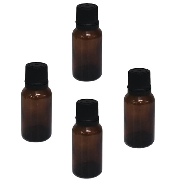 350pack Cuidado com a pele Pacote cosmético âmbar 15ml 1/2oz de petróleo essencial garrafa de vidro sérico com tampa