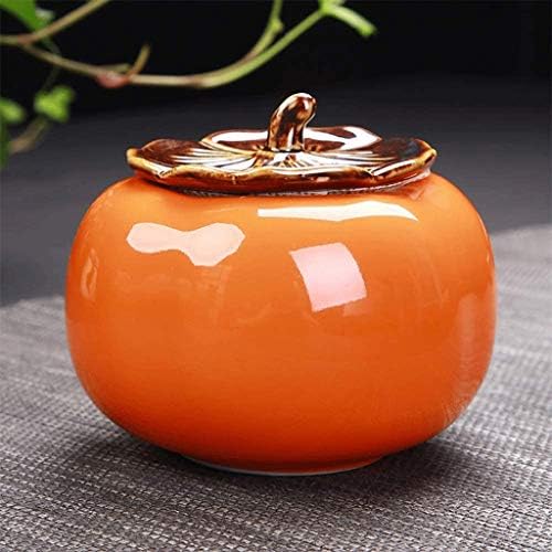 WHJYO Bandeja de cinzas com tampa de cerâmica anti-oxidação durável de cerâmica Durável Orange candatray para barra
