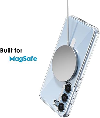 OAKXCO Samsung Galaxy S23 Caso magnético claro, compatível com carregamento de magsafe, capa de telefone protetora de ajuste