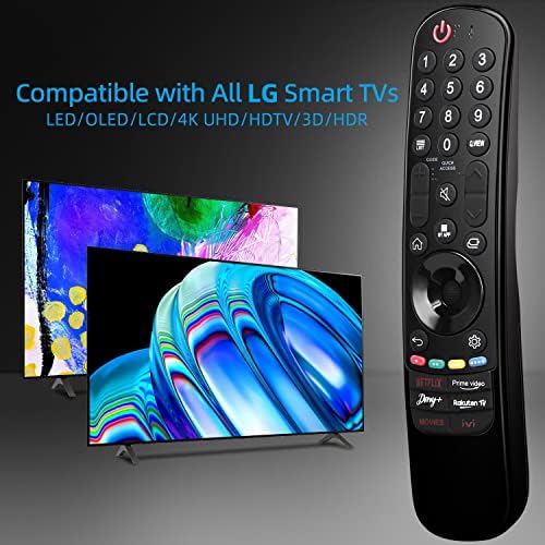 GVIRTUE UNIVERSAL PARA LG MAGIC REMOTE CONTROL, SUBSTITUIÇÃO PARA LG LED LCD 4K UHD TV SMART, com botões para Netflix, Prime