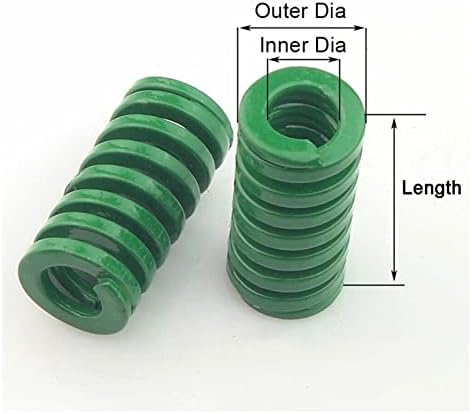 As molas de compressão são adequadas para a maioria dos reparos i 1 pedaço de molde pesado verde girando diâmetro externo de 12 mm de 14 mm de estampagem em espiral mola de mola de mola interna