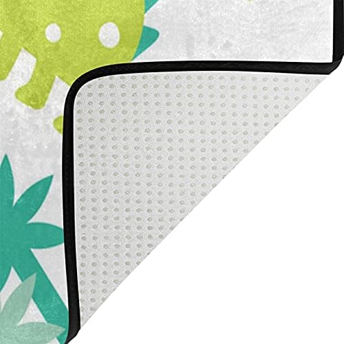 Baxiej Green Tree Dinosaur Grande tapetes de área macia de berçário Playmat tapete de tapete para crianças quarto quarto