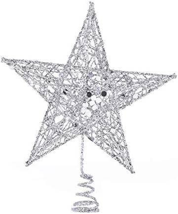 Besportble 3pcs Star Tree Tree Christmas Decorativo Decorativo Glitter Star Treetop Ornamento de lantejoulas Pentagramas