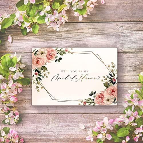 Caixas de proposta de dama de honra do Joy Holder com adesivos 4pcs | 1 Maid of Honor Box, 3 caixas, presente Você será minha proposta, damas de honra