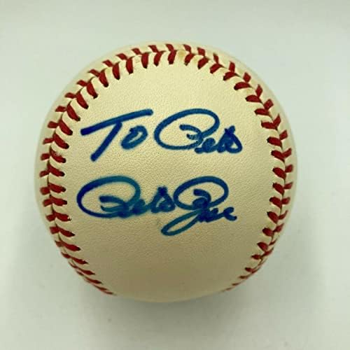 Pete Rose To Pete assinou a Vintage National League Feeney Baseball JSA COA - Bolalls autografados