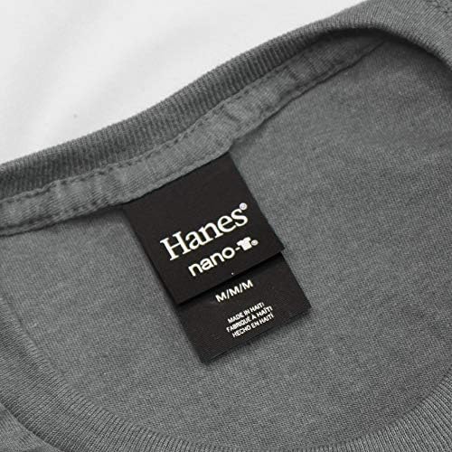 Camiseta de bolso de algodão nano premium de hanes masculino