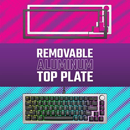 Cooler Master CK720 Hot-Swappable 65% Space Grey Gaming Keyboard, Kailh Box V2 Linear Red Switches, RGB personalizável,
