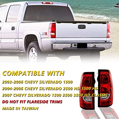 As lanternas traseiras de Julypanda se encaixam em 2003-2006 luzes traseiras de estilo OE de substituição Chevy Silverado,