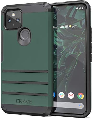 Crave Strong Guard para Google Pixel 5 Case, Caso de proteção à prova de choque para o Google Pixel 5 - Forest Green