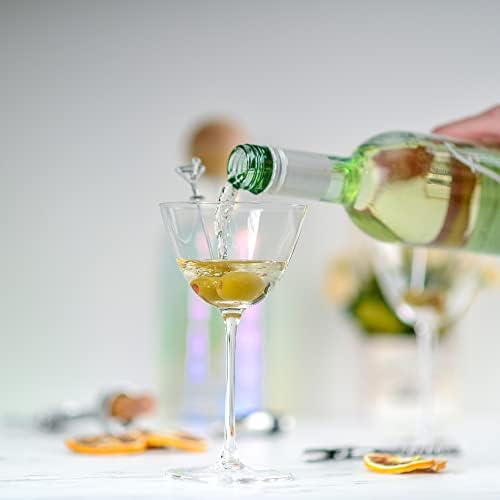 Greenline Goods Martini óculos - 6,8 oz de copos de cozinha moderna - Drinkwares com margaritas, vodka, gin, casamentos ou