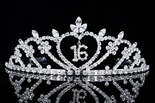 Sweet 16 Birthday Party Rhinestones Crystal Tiara Crown