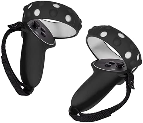 Tampa do controlador VR Compatível com 2 tampa de anel protetora Tampa de alça de silicone para fone de ouvido 1Pair,