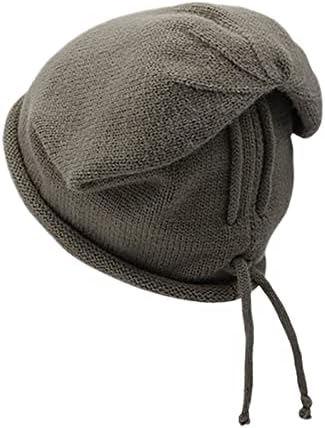 Knit chapéu de outono e inverno viagens de cor sólida toda a pilha de pilha respirável menina protetor de orelha de chapéu de lua chapéus