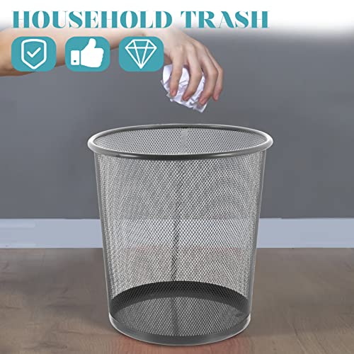 Hemoton Waste Basket Basket Basket Baskets Automotivo latas de lixo lixo pode lixo de metal lixo de estilo de estilo simples para banheiro cozinha desperdício de cesta de cesta de lixo lixo lixo lixo lixo lixo