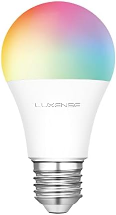 Lâmpadas inteligentes Luxense, Wi-Fi e Bluetooth A19 LED lâmpadas, rgbcct de lâmpada de alteração de cor com sincronização musical,