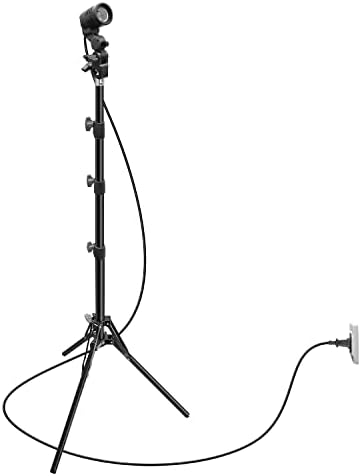 Limostudio, soquete AC da lâmpada para guarda -chuva leve, lâmpada fotográfica com tripé de suporte leve, suporte